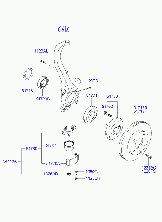 KIA 51712-38300 - Тормозной диск unicars.by