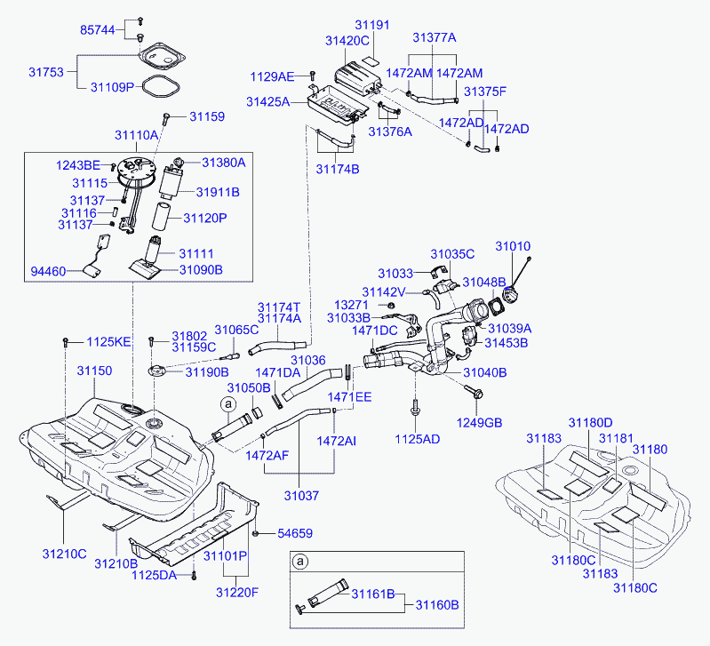 Hyundai 311113K000 - Топливный насос unicars.by