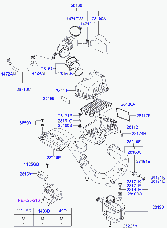 Hyundai 1471195006B - Гайка unicars.by