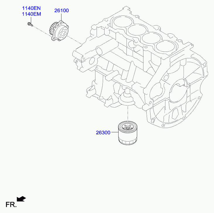 KIA 2630002503 - Масляный фильтр unicars.by