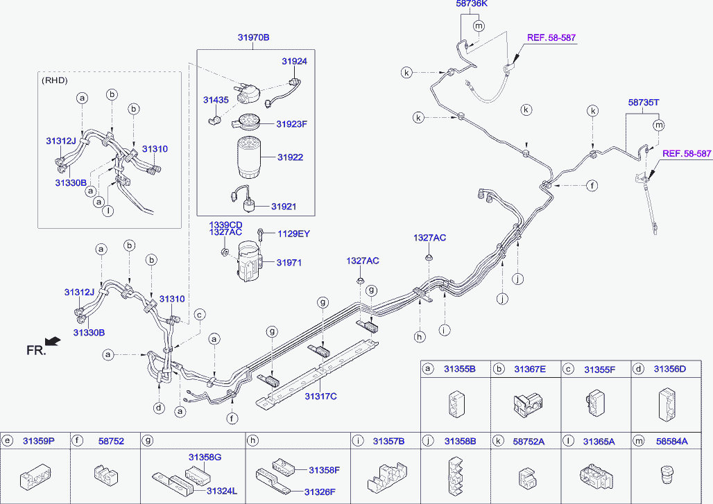 KIA 31922-1K800 - Топливный фильтр unicars.by