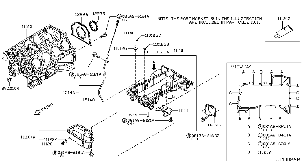 Infiniti 11128-01M00 - Резьбовая пробка, масляный поддон unicars.by