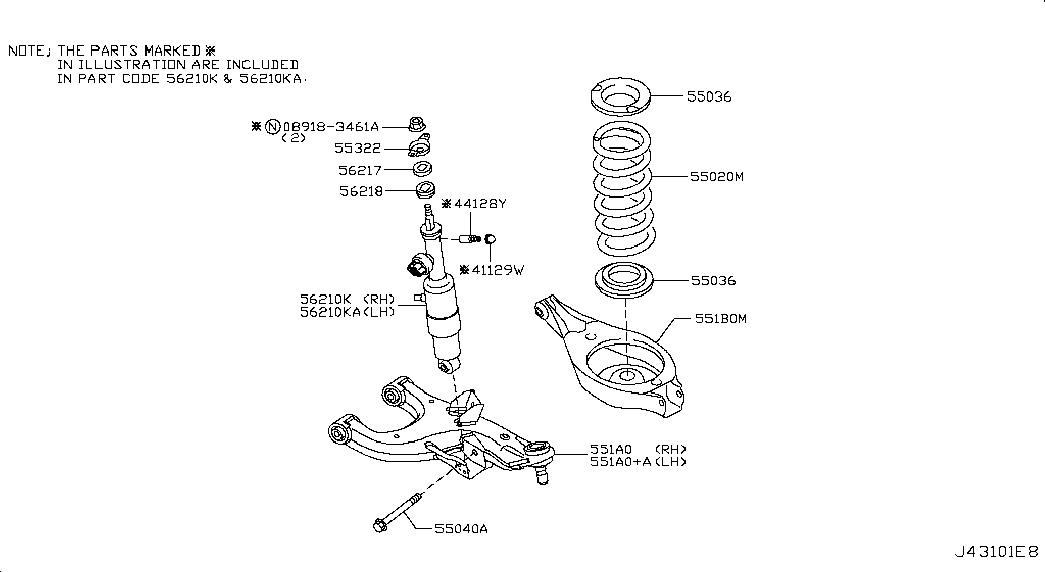 NISSAN 54459-EN12A - Болт крепления, рычаг unicars.by