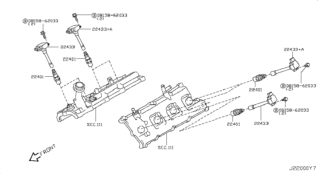 NISSAN 22401-1LA1C - Свеча зажигания unicars.by