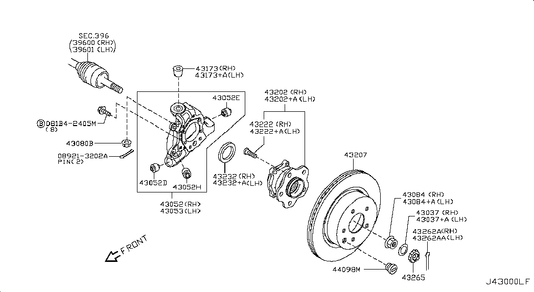 NISSAN 40262-1CA0A - Комплект подшипника ступицы колеса unicars.by