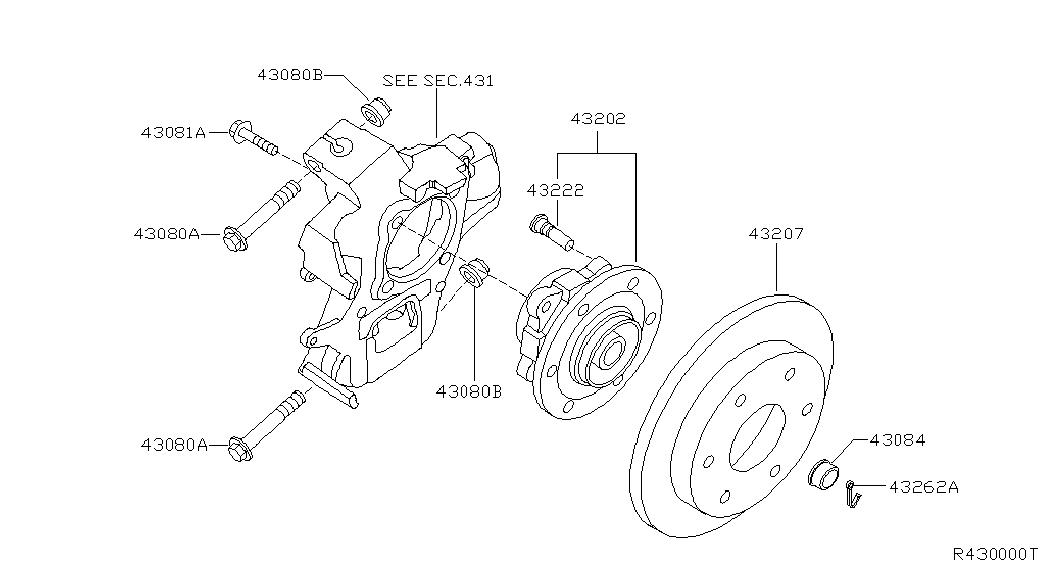 NISSAN 43202-7S000 - Комплект подшипника ступицы колеса unicars.by