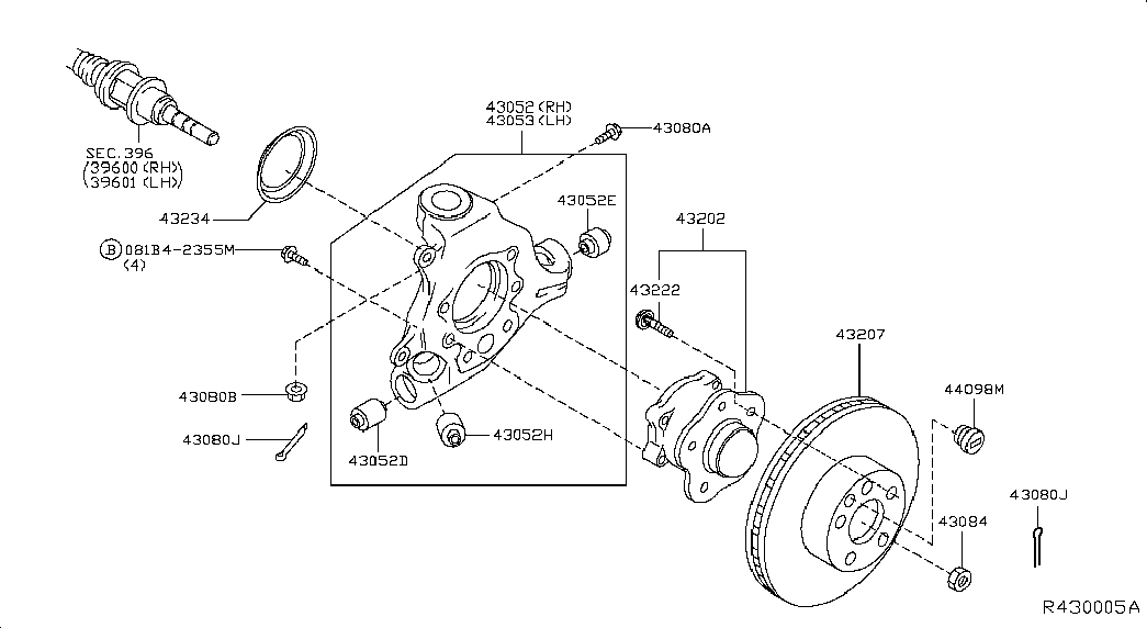 Infiniti 43202 3JA1B - Комплект подшипника ступицы колеса unicars.by