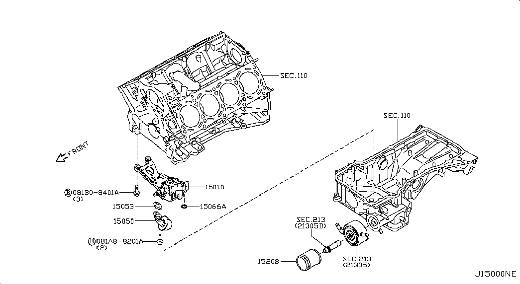 RENAULT 1520831U0B - Масляный фильтр unicars.by