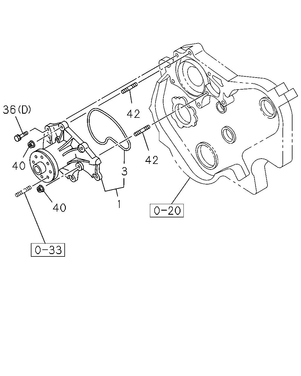 ISUZU 8-97105-012-3 - Водяной насос unicars.by