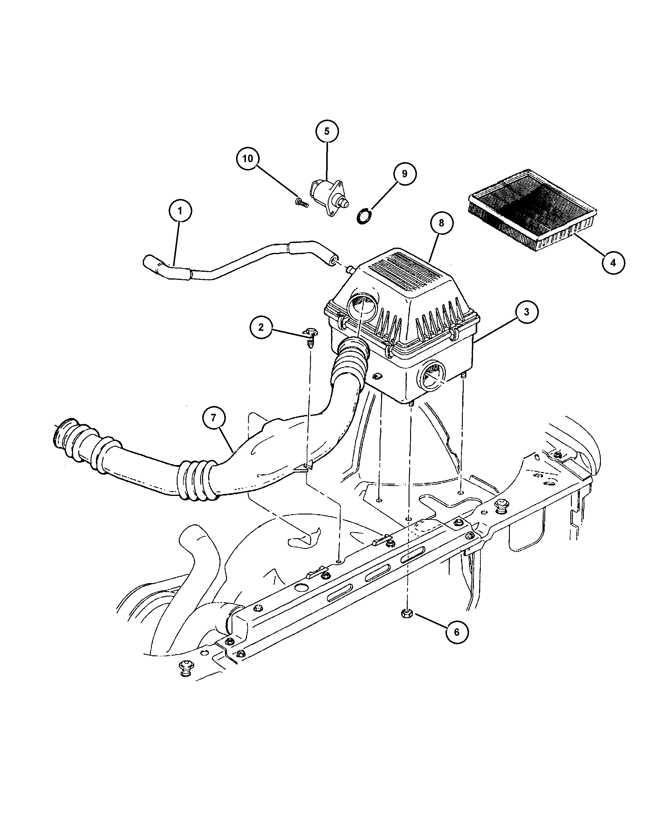 Chrysler 5303 0688 - Воздушный фильтр, двигатель unicars.by