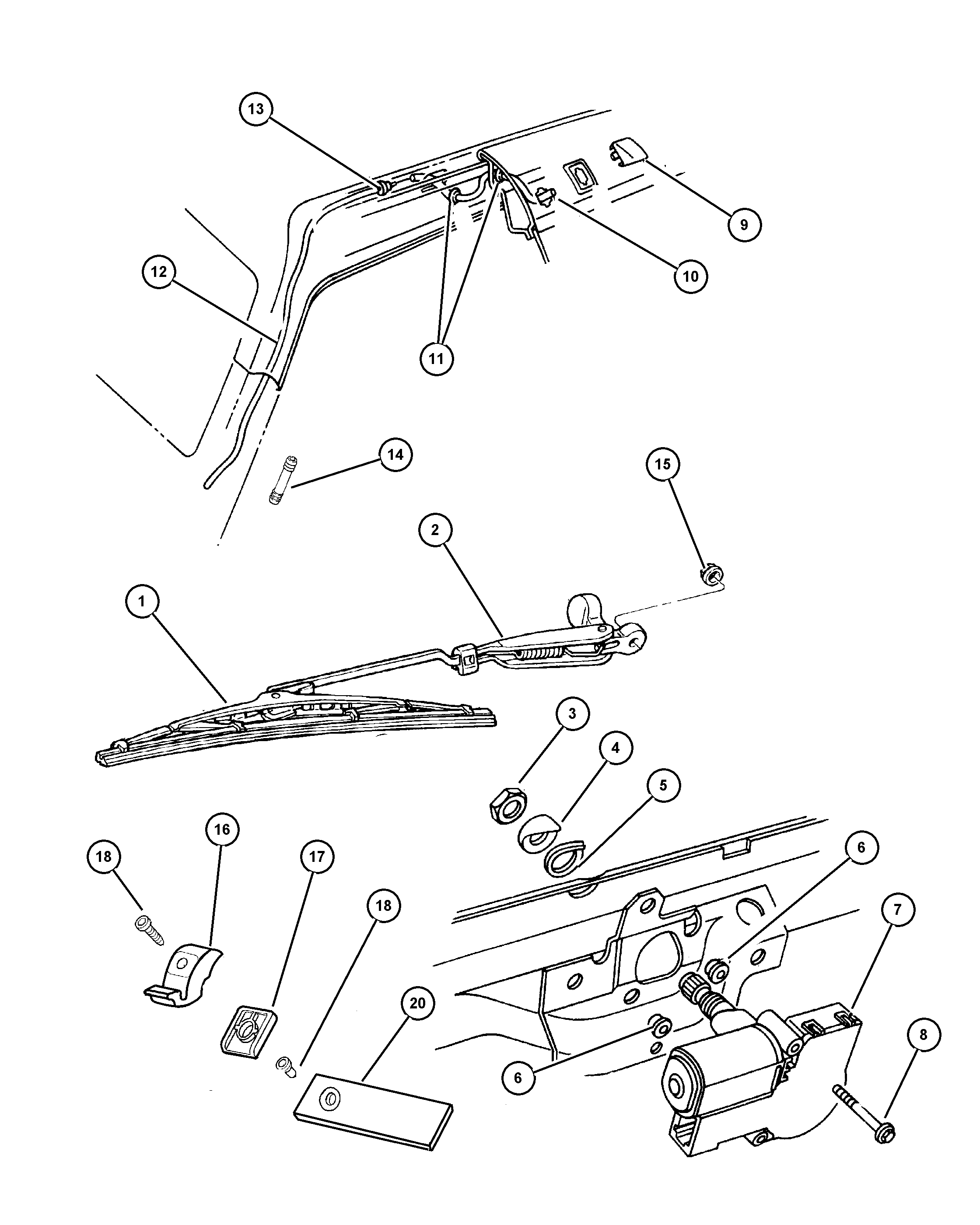 Chrysler 5515 5454 - Щетка стеклоочистителя unicars.by