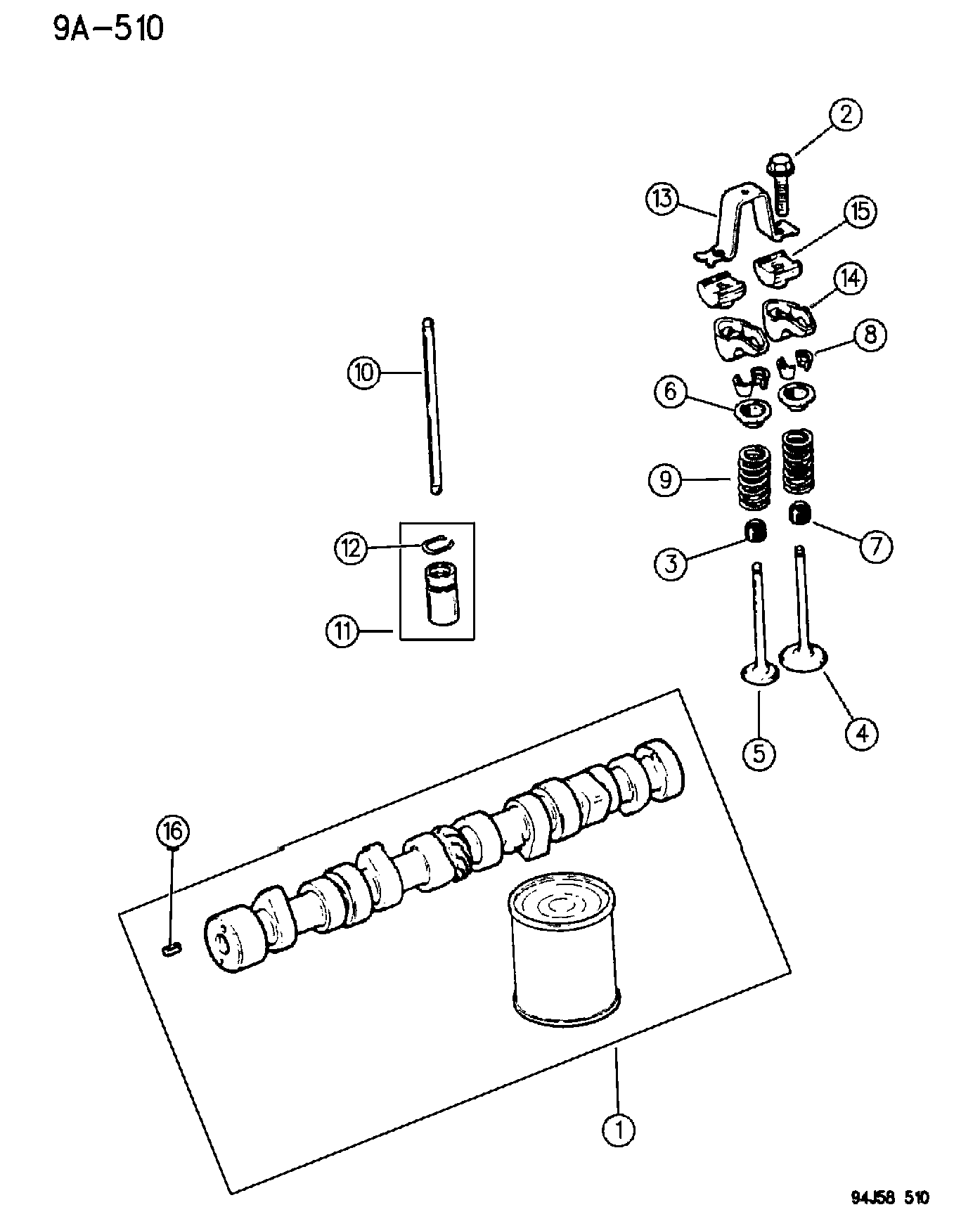 Chrysler J3189 883 - TAPPET, VALVE HYDRAULIC unicars.by