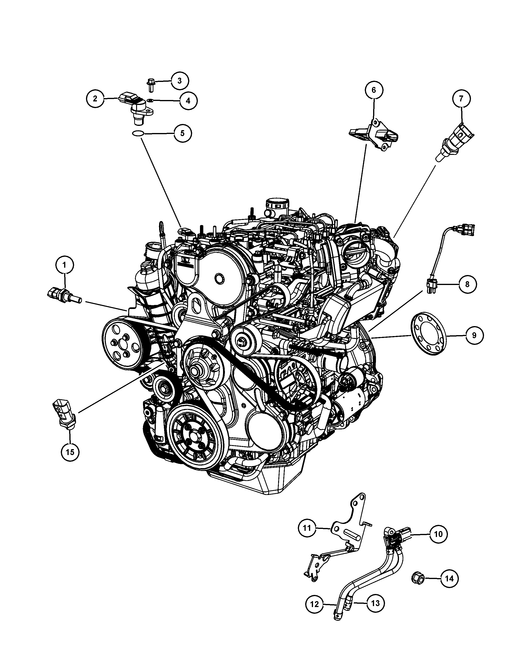 Chrysler 68142 898AA - Датчик, температура охлаждающей жидкости unicars.by