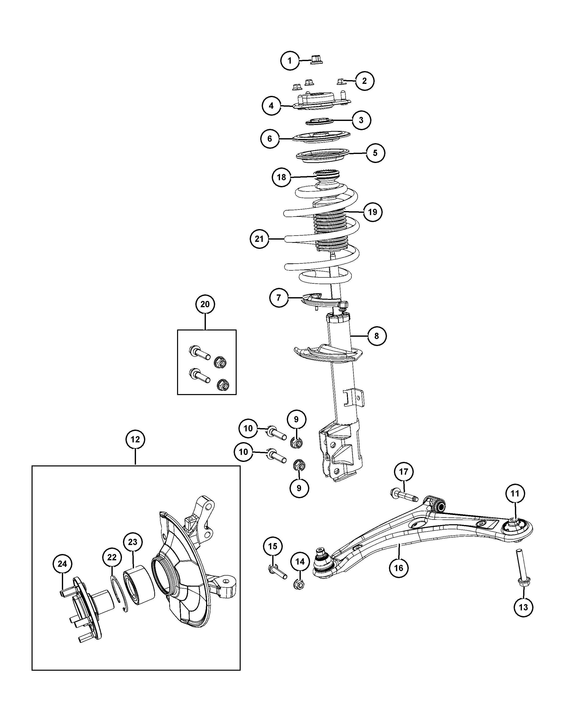 Chrysler 5105 041AI - Рычаг подвески колеса unicars.by