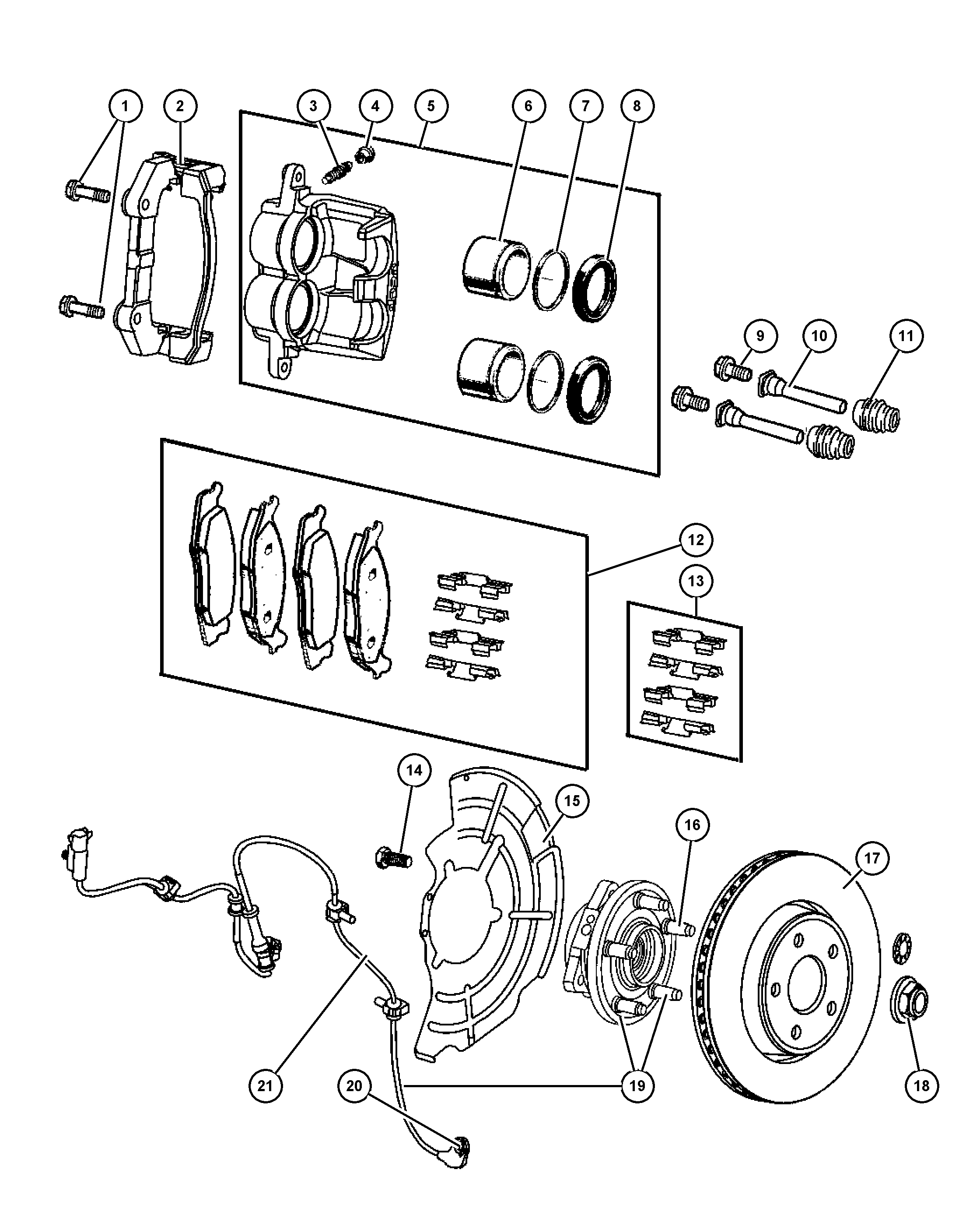 Chrysler 52089 434AC - Комплект подшипника ступицы колеса unicars.by