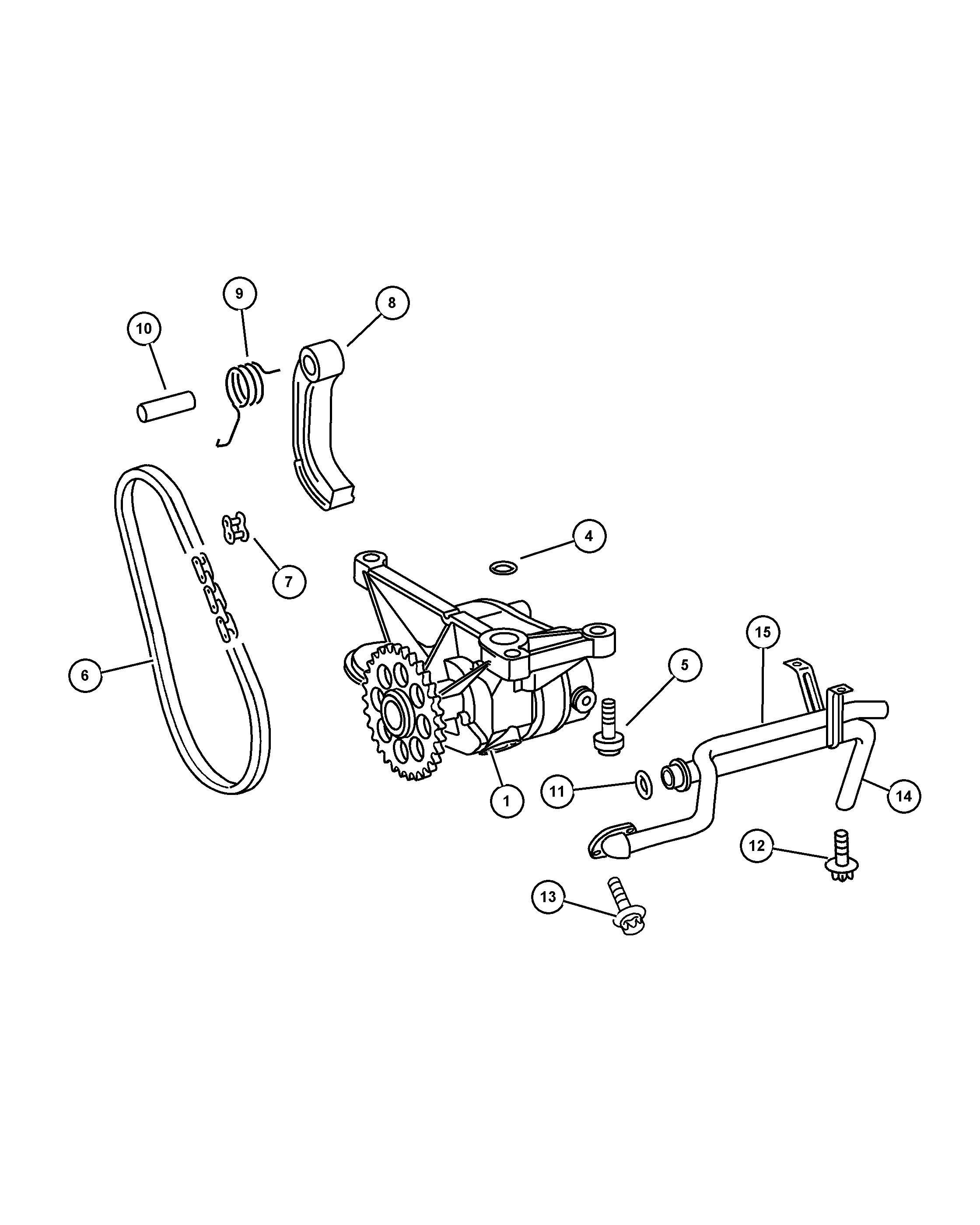 Jeep 5080 128AA - Цепь, привод маслонасоса unicars.by