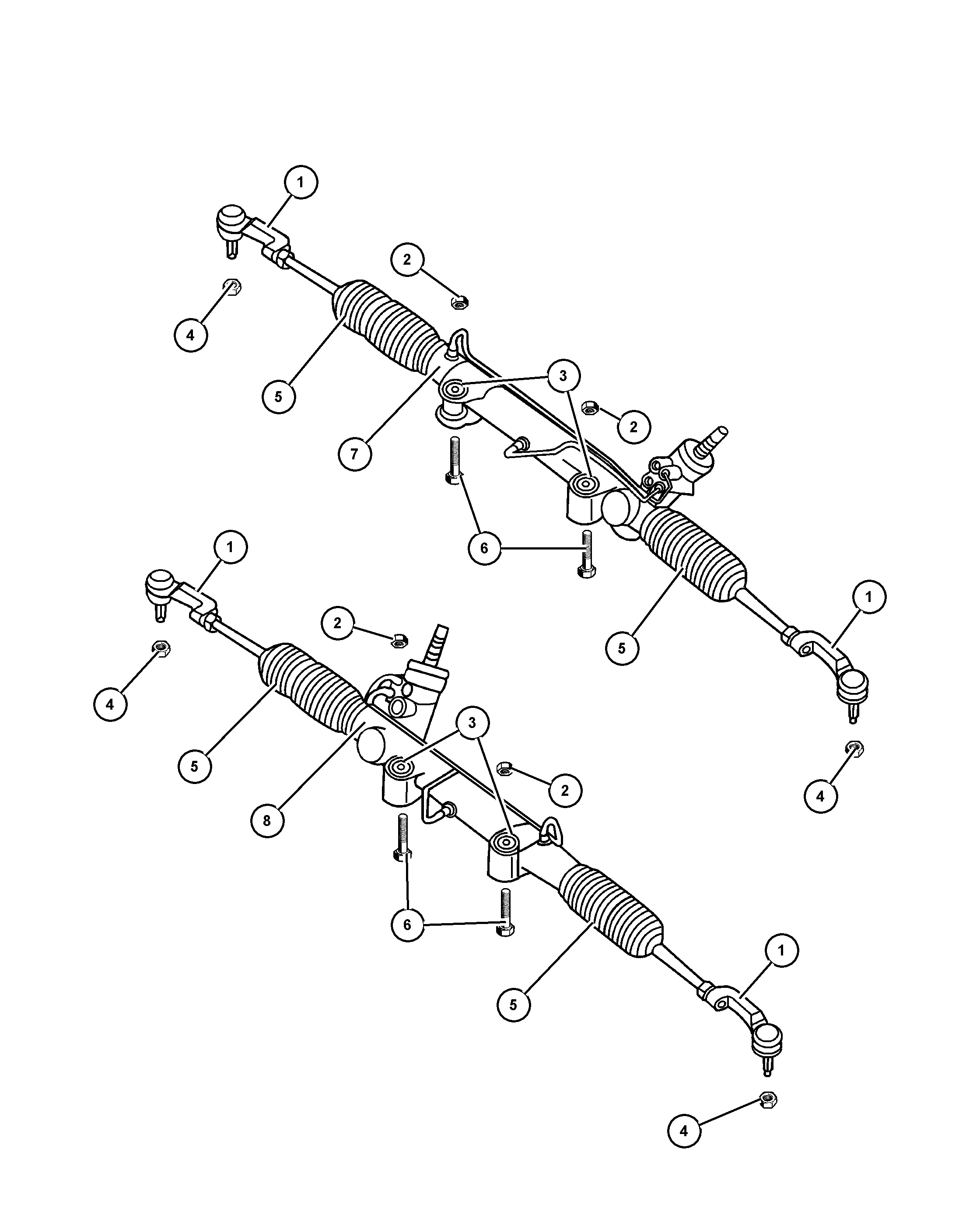 Chrysler 52128 517AC - Рулевой механизм, рейка unicars.by