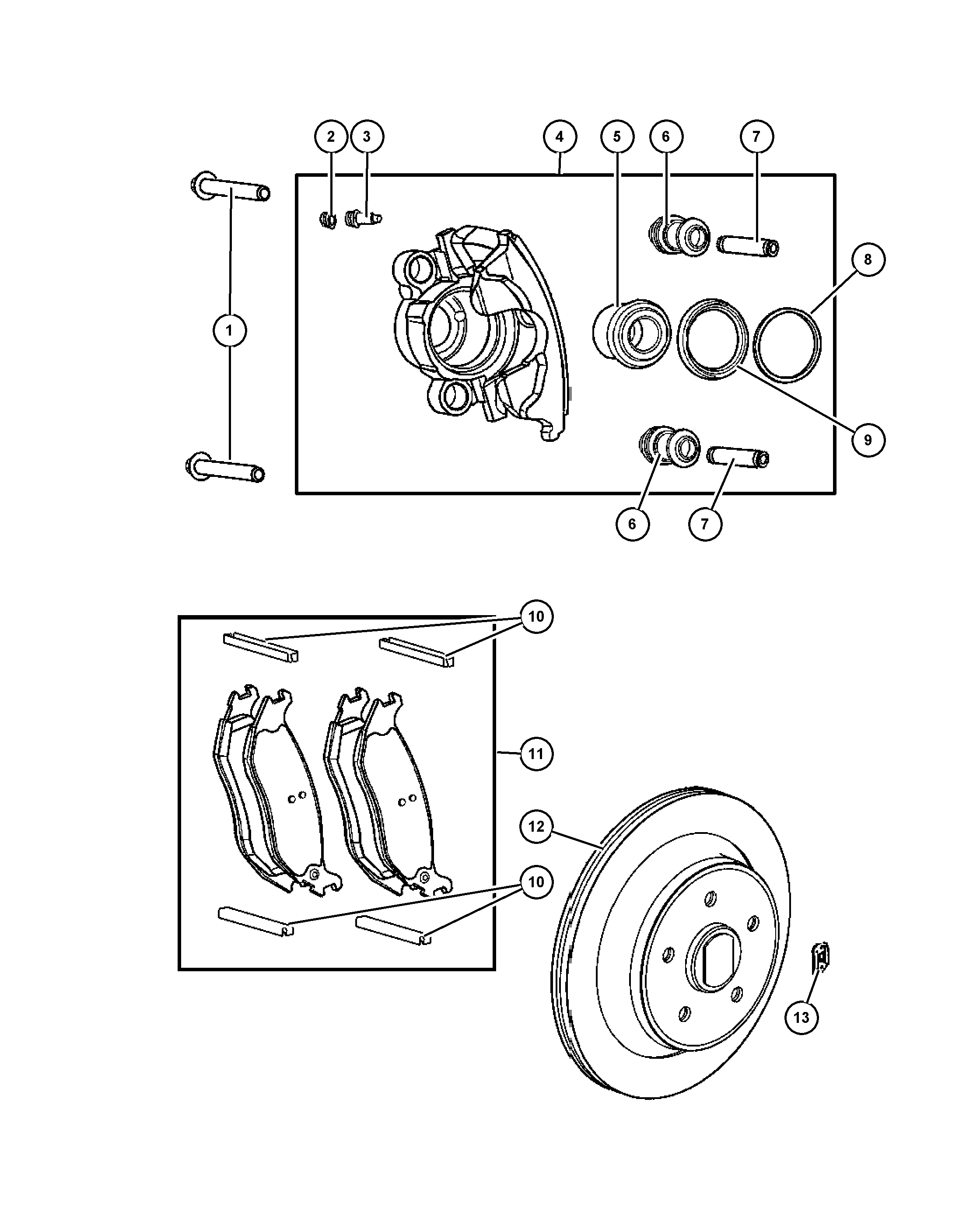 Chrysler 5083 882AE - Тормозные колодки, дисковые, комплект unicars.by