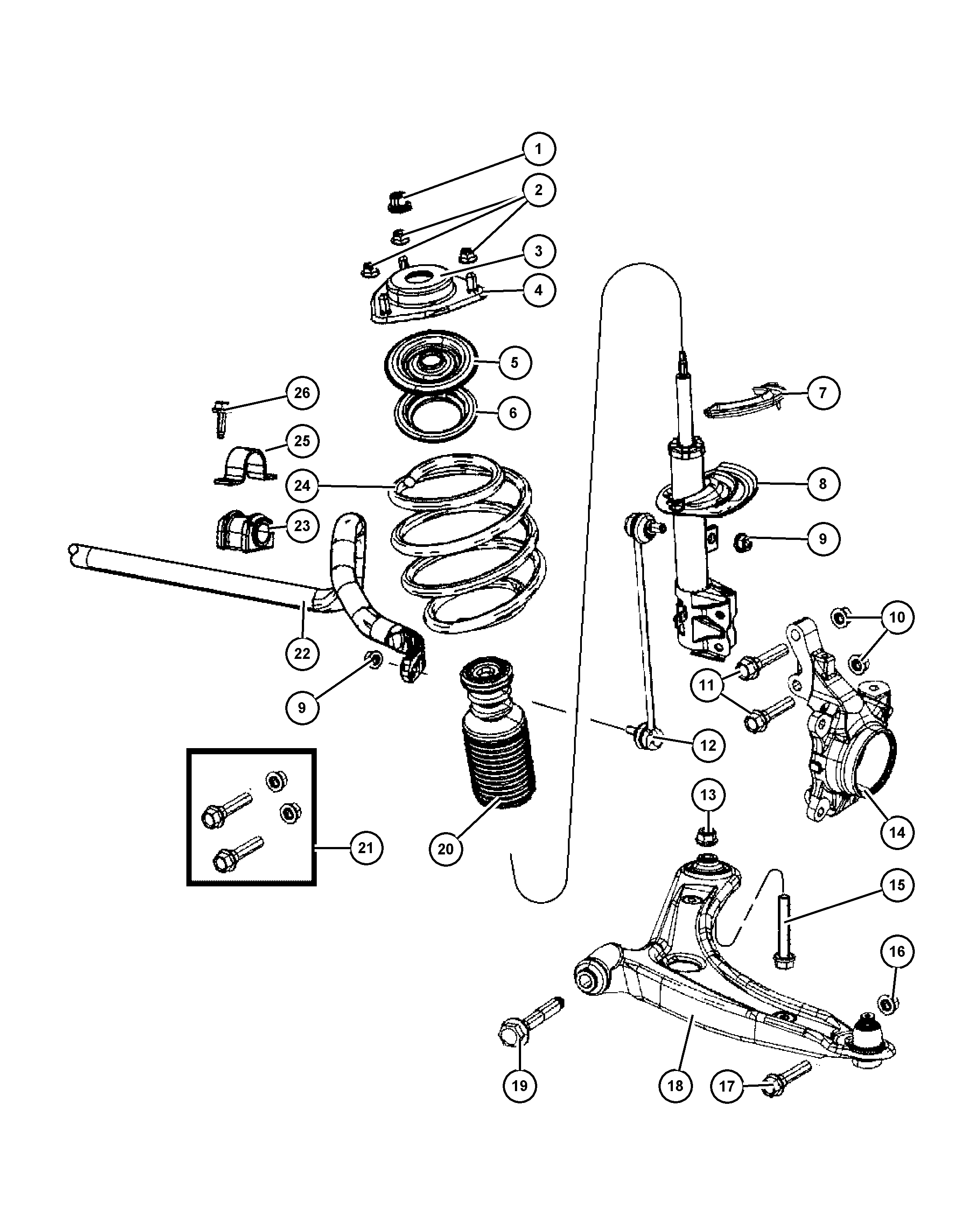 Chrysler 5105 040AB - Рычаг подвески колеса unicars.by