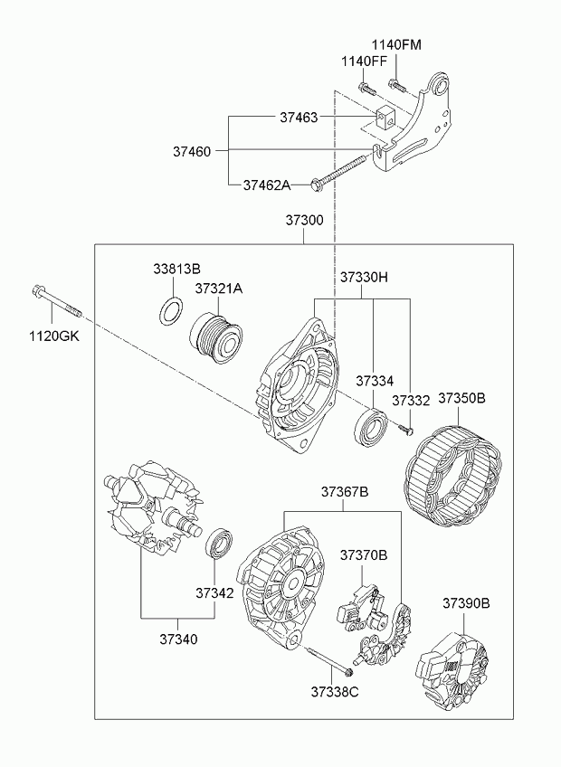 Hyundai 37300-2B710 - Генератор unicars.by