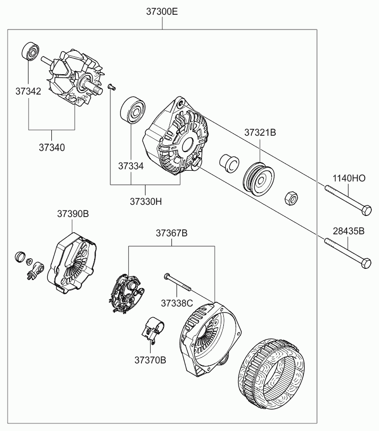 KIA 37300-2A110 - Генератор unicars.by