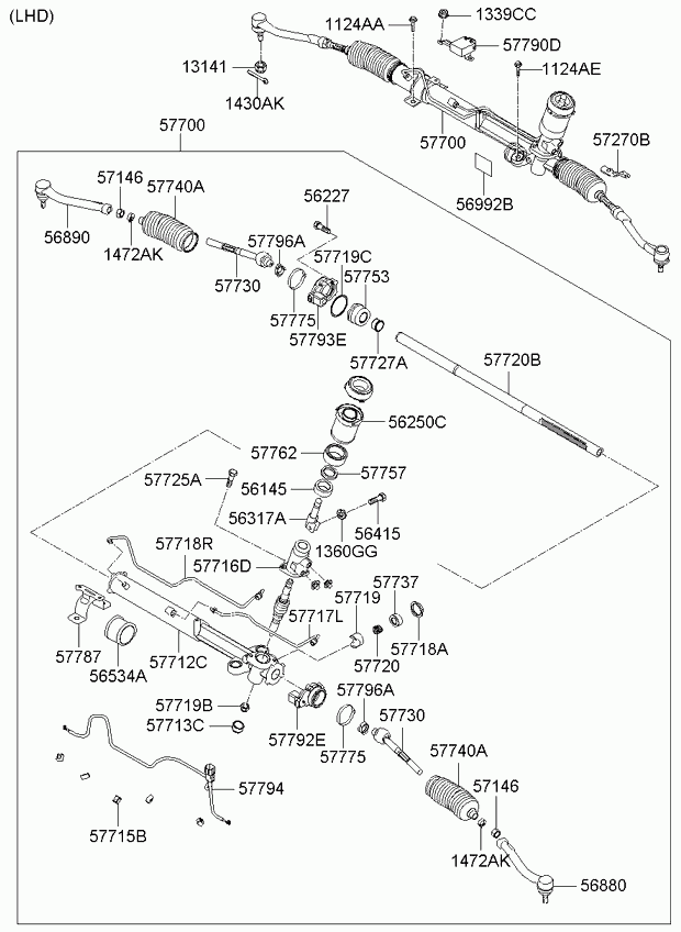 KIA 56820-4D001 - Наконечник рулевой тяги, шарнир unicars.by