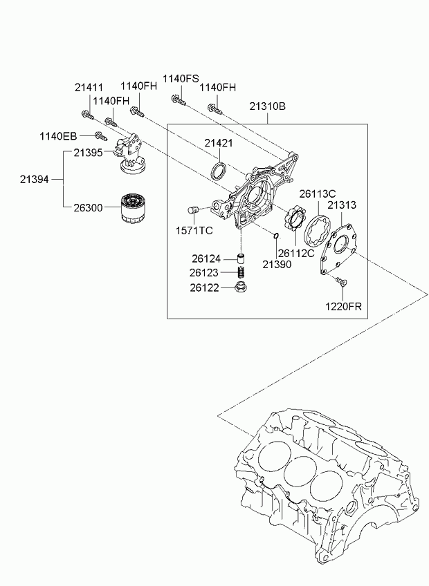 KIA 26300-3E010 - Масляный фильтр unicars.by