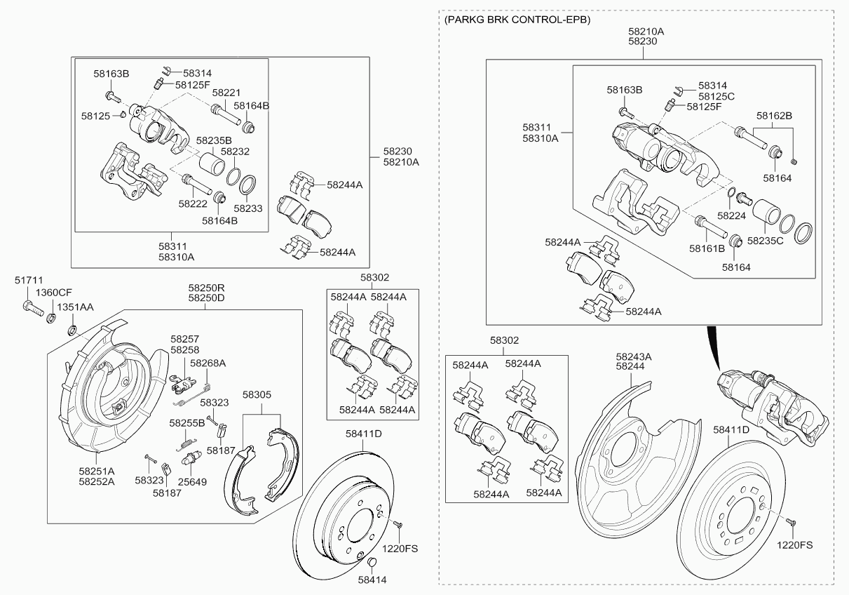 Hyundai 583022TA40 - Тормозные колодки, дисковые, комплект unicars.by