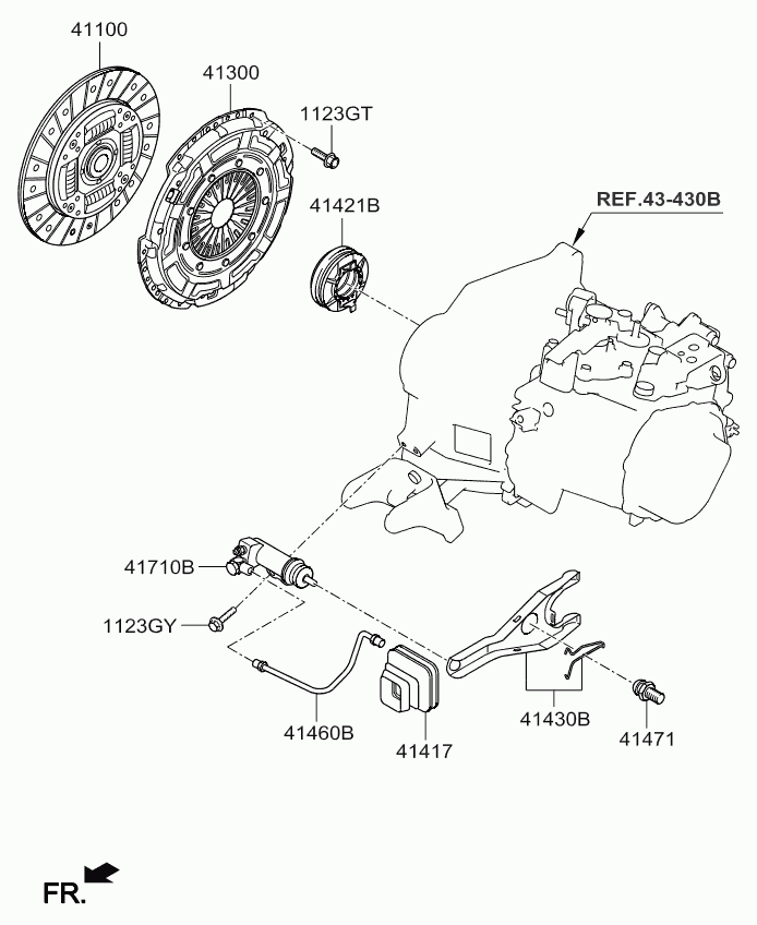 Hyundai 41300-26021 - Нажимной диск сцепления unicars.by