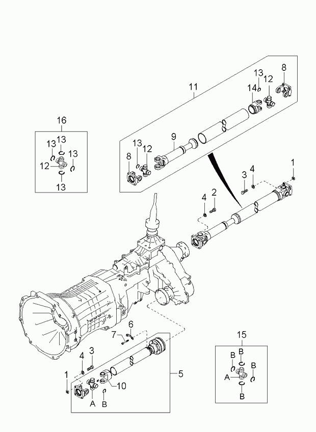 Hyundai 495983E000 - Карданный шарнир с крестовиной unicars.by