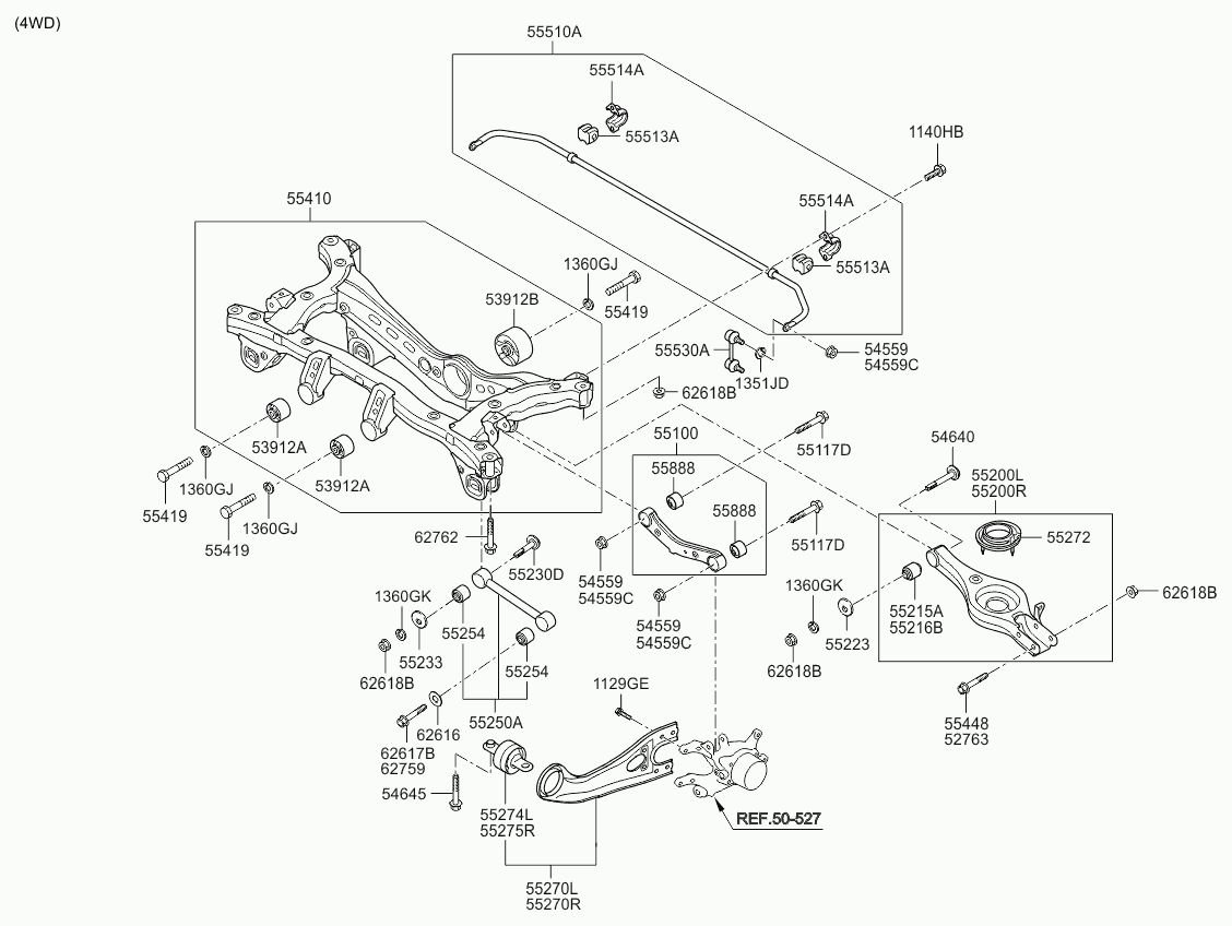 MAZDA 552502S000 - Arm assy - rear assist unicars.by