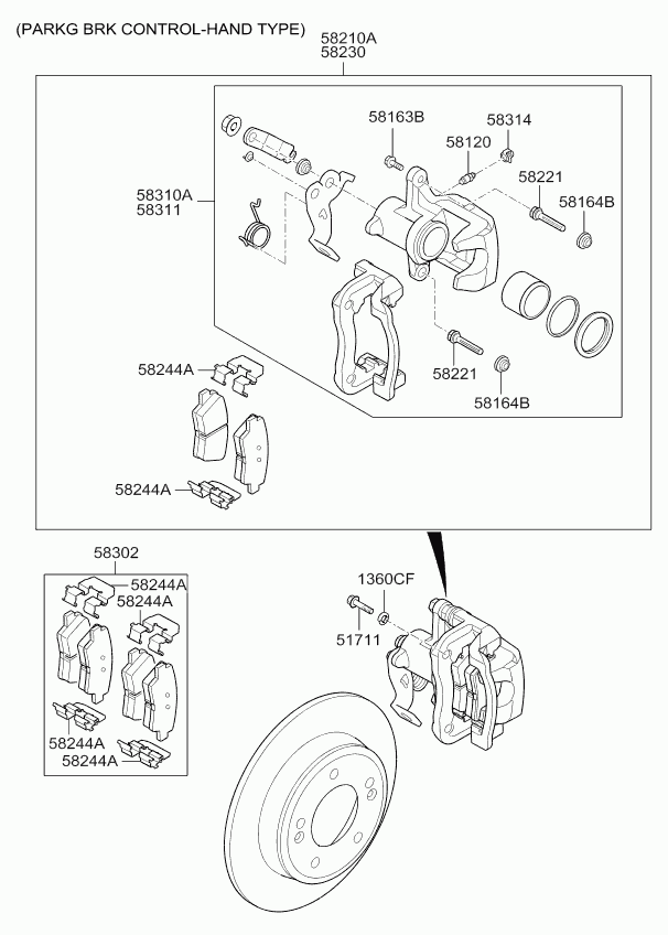 MAZDA 58302A2A30 - Тормозные колодки, дисковые, комплект unicars.by