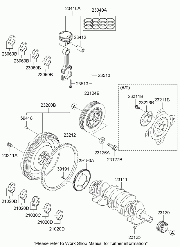 Hyundai 2312125000 - Комплект цепи привода распредвала unicars.by