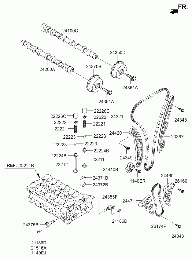 Hyundai 2446025001 - Поликлиновой ремень unicars.by