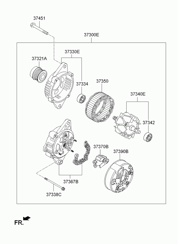 KIA 37322-2G-500 - Шкив генератора, муфта unicars.by