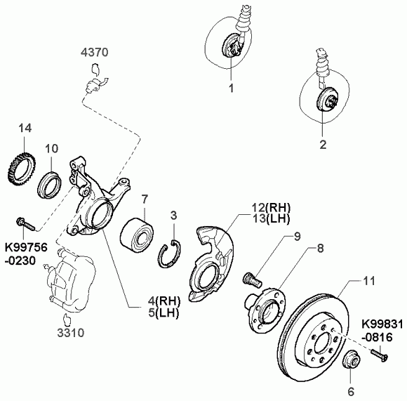 Hyundai KGA2A-33-047 - Комплект подшипника ступицы колеса unicars.by