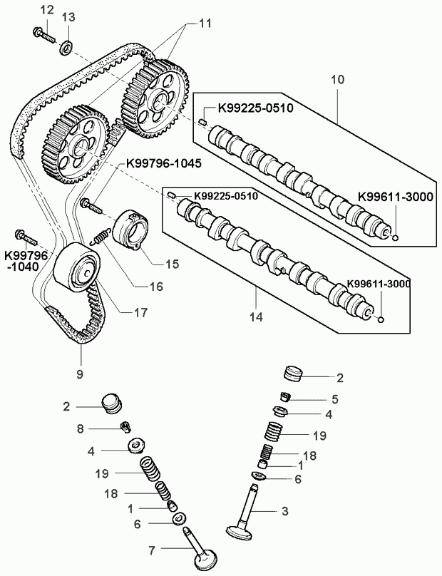 KIA 0KL02 10 155 - Уплотнительное кольцо, стержень клапана unicars.by