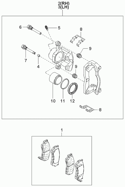 MAZDA 0K9D03328Z - Тормозные колодки, дисковые, комплект unicars.by