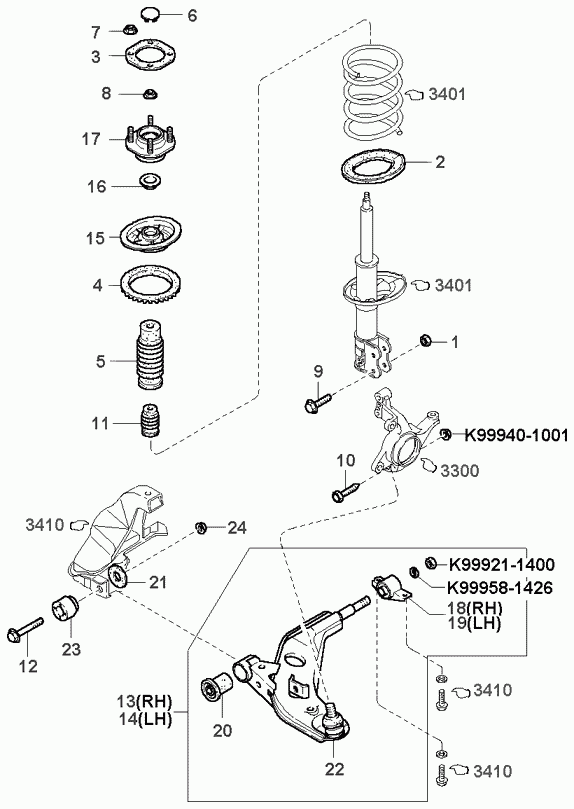 KIA KGJ2134015A - Пылезащитный комплект, амортизатор unicars.by