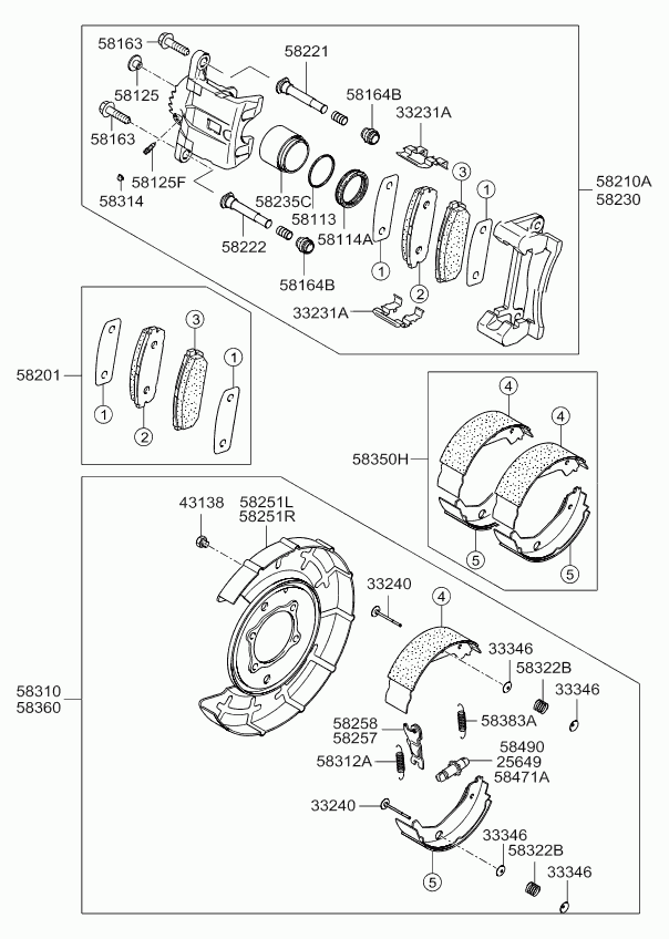 KIA 58302-3EU00 - Тормозные колодки, дисковые, комплект unicars.by