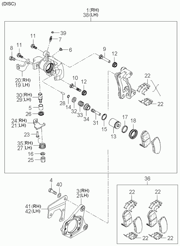 Hyundai 58302-07A10 - Тормозные колодки, дисковые, комплект unicars.by