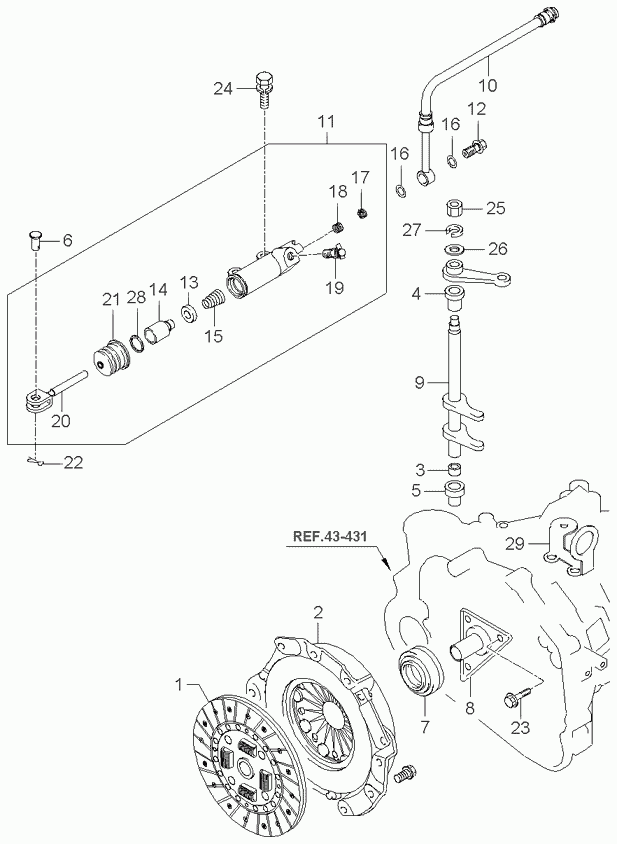 KIA 41100-39620 - Диск сцепления, фрикцион unicars.by