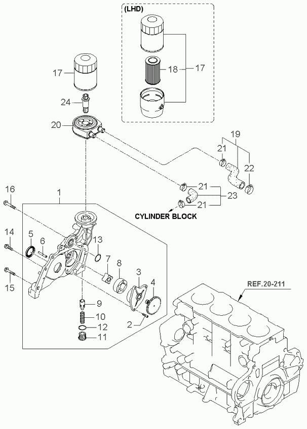 KIA 26310-27000 - Масляный фильтр unicars.by