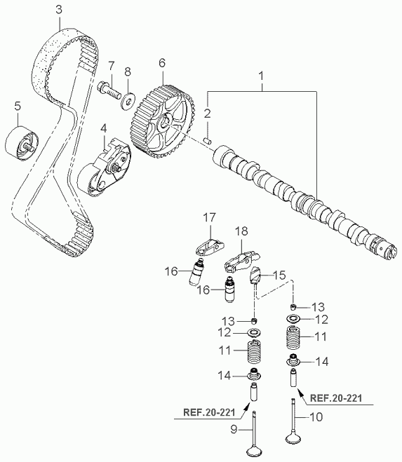 KIA 24312-27-000 - Зубчатый ремень ГРМ unicars.by