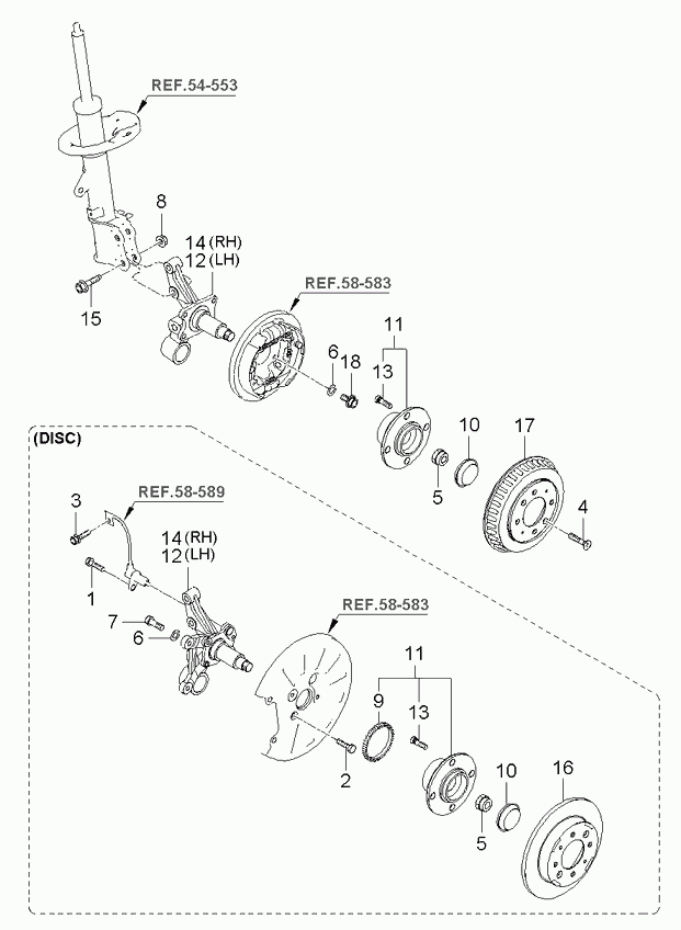 KIA 527102D215 - Комплект подшипника ступицы колеса unicars.by