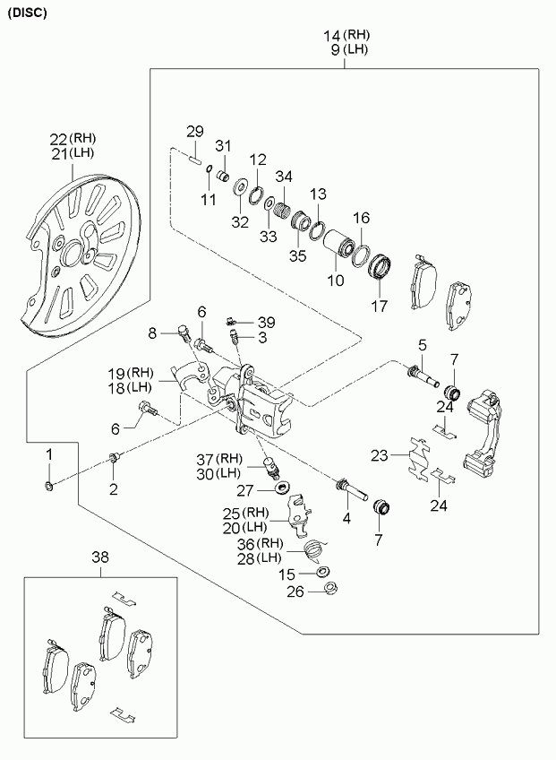 KIA 58302 2FA00 - Тормозные колодки, дисковые, комплект unicars.by