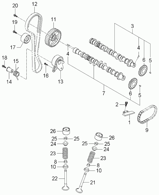 KIA 24422-24000 - Водяной насос + комплект зубчатого ремня ГРМ unicars.by