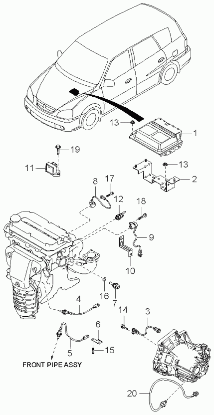 Hyundai 392102X050 - Лямбда-зонд, датчик кислорода unicars.by