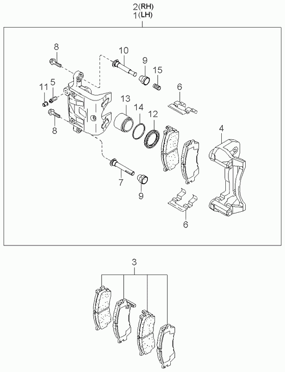 KIA 0K2JA-33-28ZA - Тормозные колодки, дисковые, комплект unicars.by