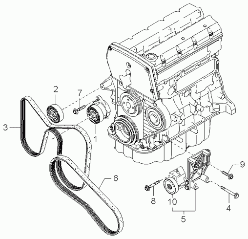 AUDI 0K55315987 - Поликлиновой ремень unicars.by